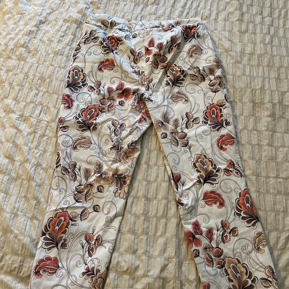Chico's Elegant Floral Print Pants
